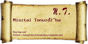 Misztai Tonuzóba névjegykártya